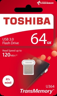 TOSHIBA THNU364W0640E4 64GB Towadako USB3.0 120MB/s Metalik Gri USB Bellek - 1